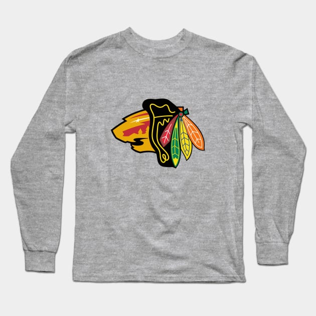 Chicago Wild - Minnesota Blackhawks logo mashup Long Sleeve T-Shirt by phneep